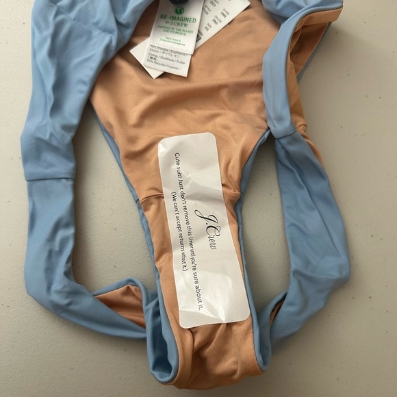 J.Crew Curved-Waist Cheeky Bikini Swim Bottoms Size XS Blue Mist - Picture 5 of 6